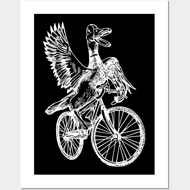 SEEMBO Duck Cycling Bicycle Cyclist Bicycling Biking Bike Wall Art by SEEMBO